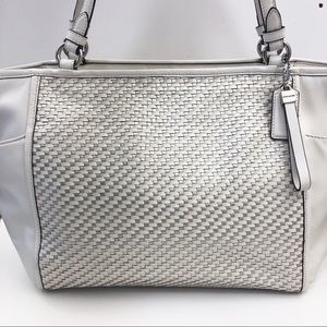Coach Park Woven Leather Carrie Tote